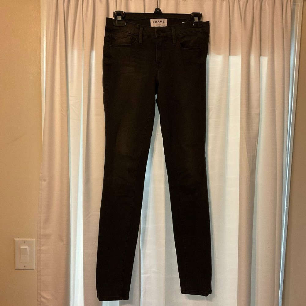 Frame Jeans 25 Le Skinny De Jeanne Muted Black